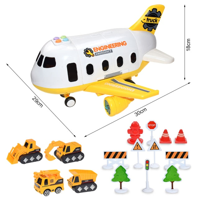 Toy Car Music Story Simulation Track Inertia Aircraft Children Large Size Passenger Toy Plane