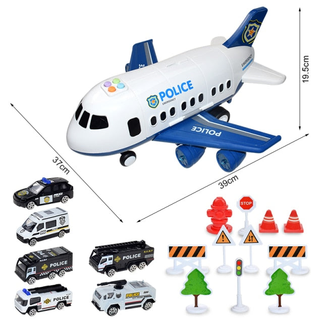 Toy Car Music Story Simulation Track Inertia Aircraft Children Large Size Passenger Toy Plane