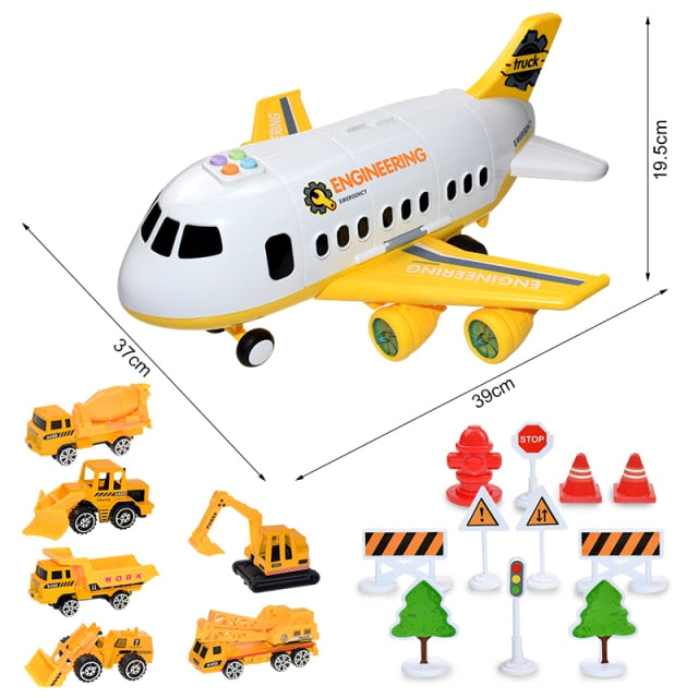 Toy Car Music Story Simulation Track Inertia Aircraft Children Large Size Passenger Toy Plane